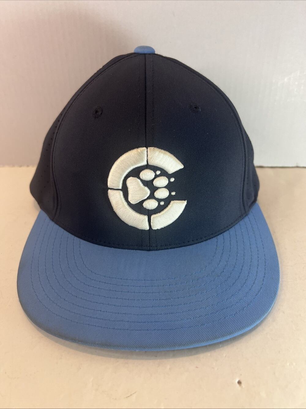 Pacific Headwear 474 C Paw Print Baseball Cap Blue Gray Performance Hat SMMDsize